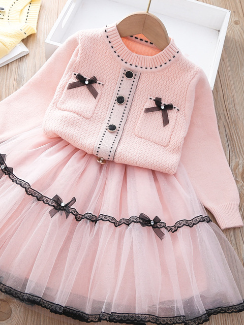 Girls Preppy Chic Clothes | Sweater & Tutu Skirt Set | Mia Belle Girls