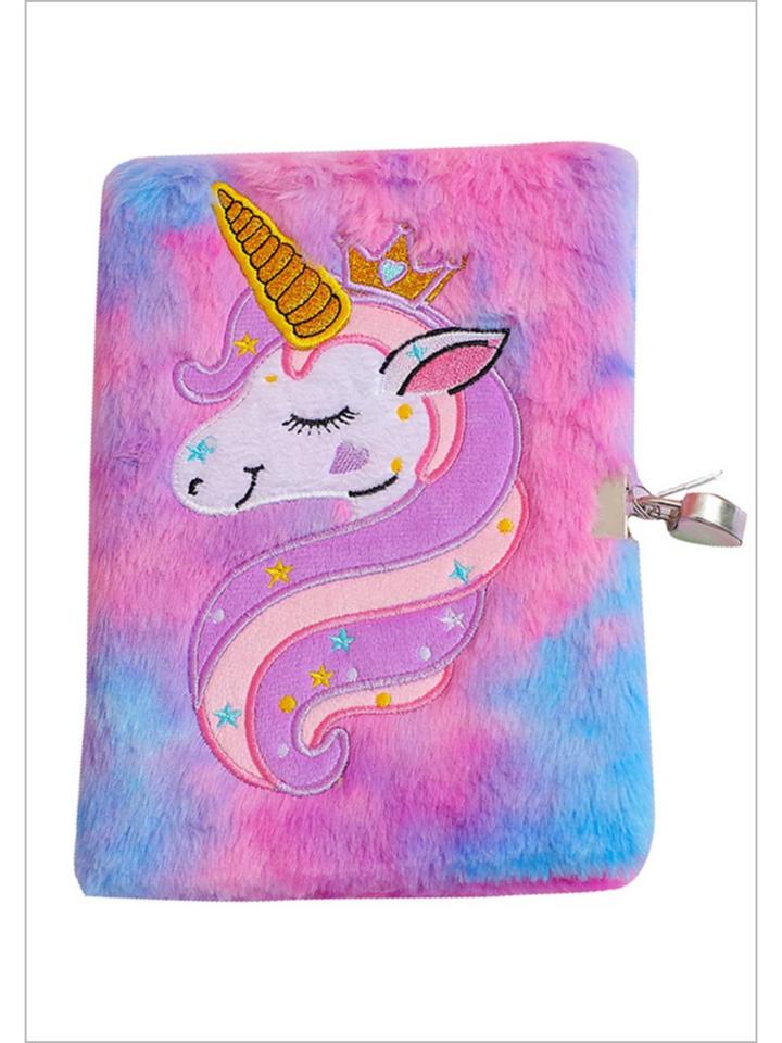 My Magical Day Plush Unicorn Diary With Lock