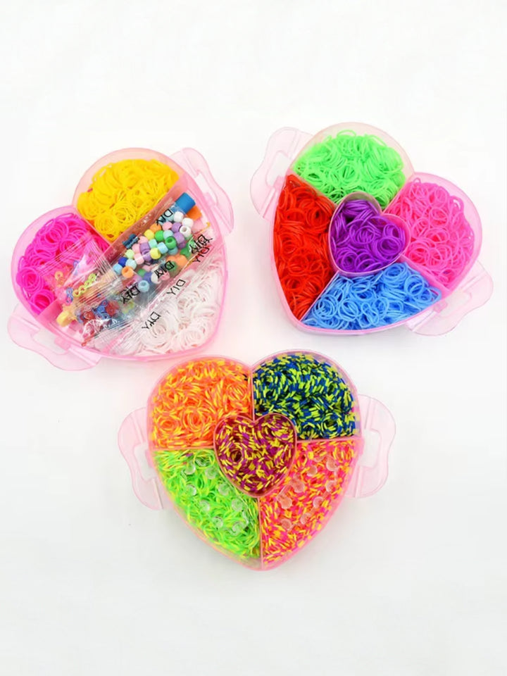 DIY-Loomband-Herzenbox-Set aus Gummi