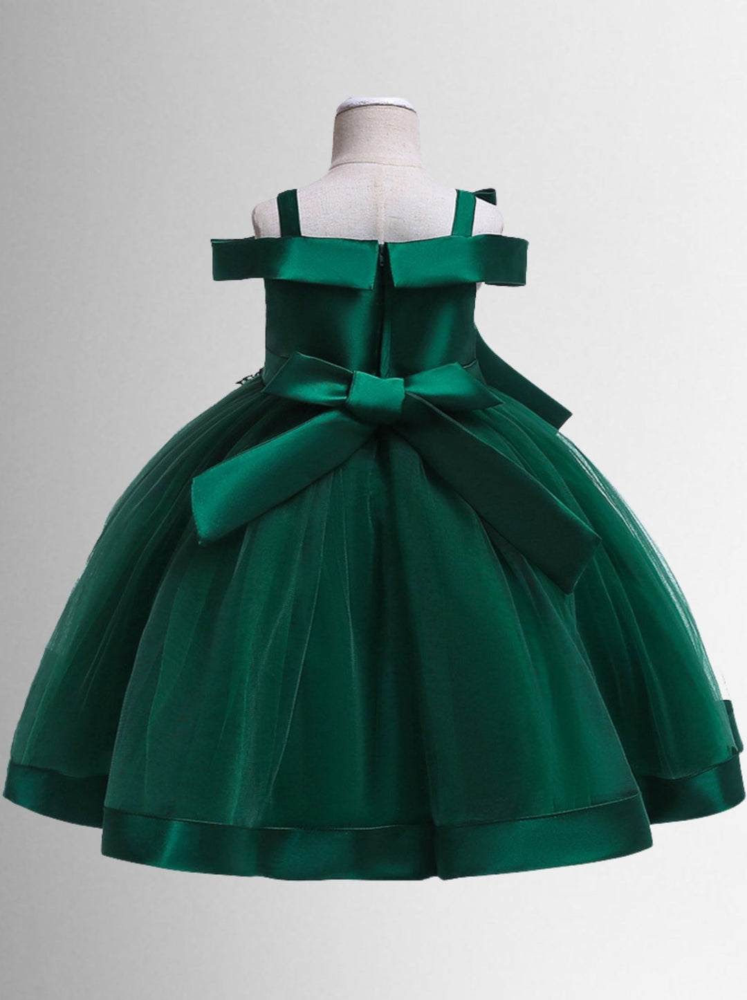 Girls Formal Dresses | Floral Embroidered Bow Holiday Party Dress