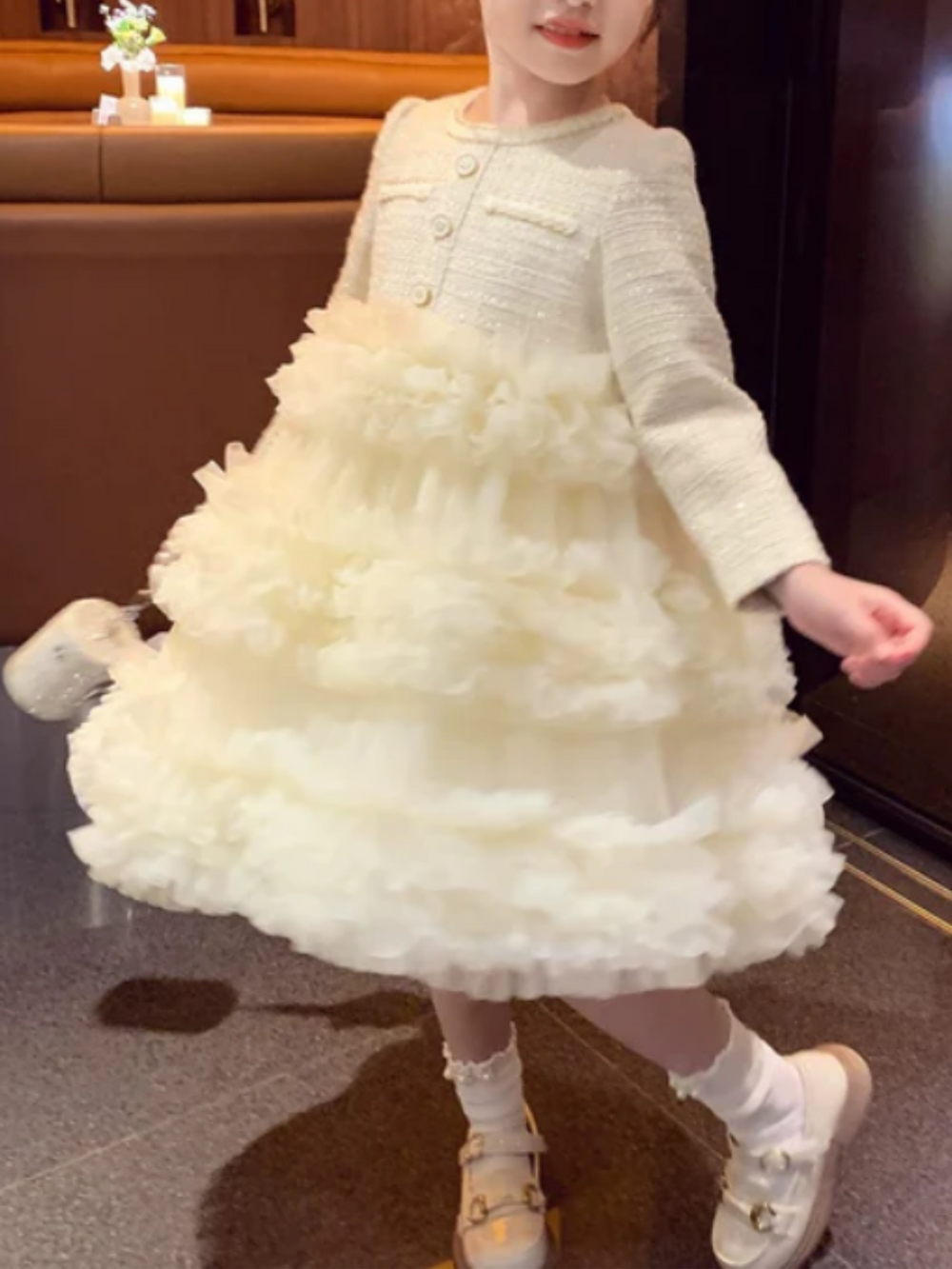 Girls Charming Layered Ruffle Dress     | preppy clothes, preppy clothing, preppy brands, preppy girl, preppy clothing, baby girl fall outfits, girls fall outfits, fall outfits for baby gir, fall dress, baby girl fall clothes