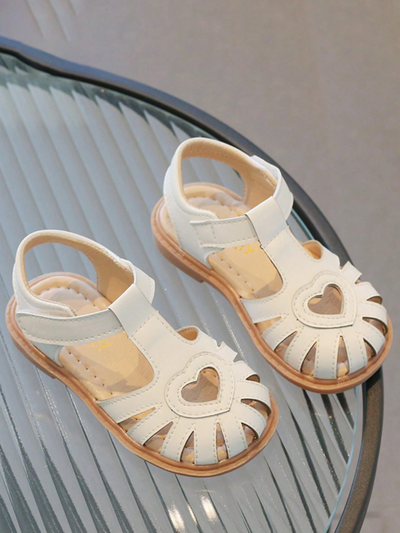 Adorable Girls Heart-Cutout Sandals By Liv and Mia