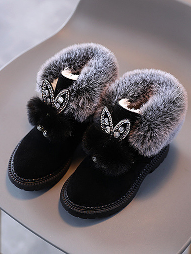 Shoes By Liv & Mia | Cute Faux Fur Butterfly Boots - Mia Belle Girls