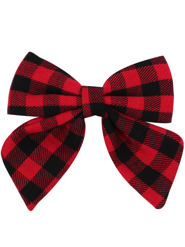 School Cutie Plaid Hair Bow