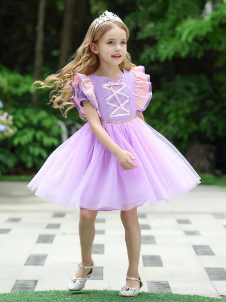 Mia Belle Girls Purple Tutu Dress | Girls Princess Dresses