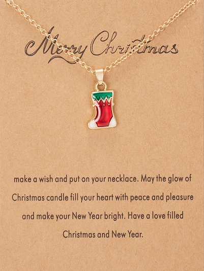 Kids Winter Fashion Accessories | Christmas Cheer Pendant Necklace