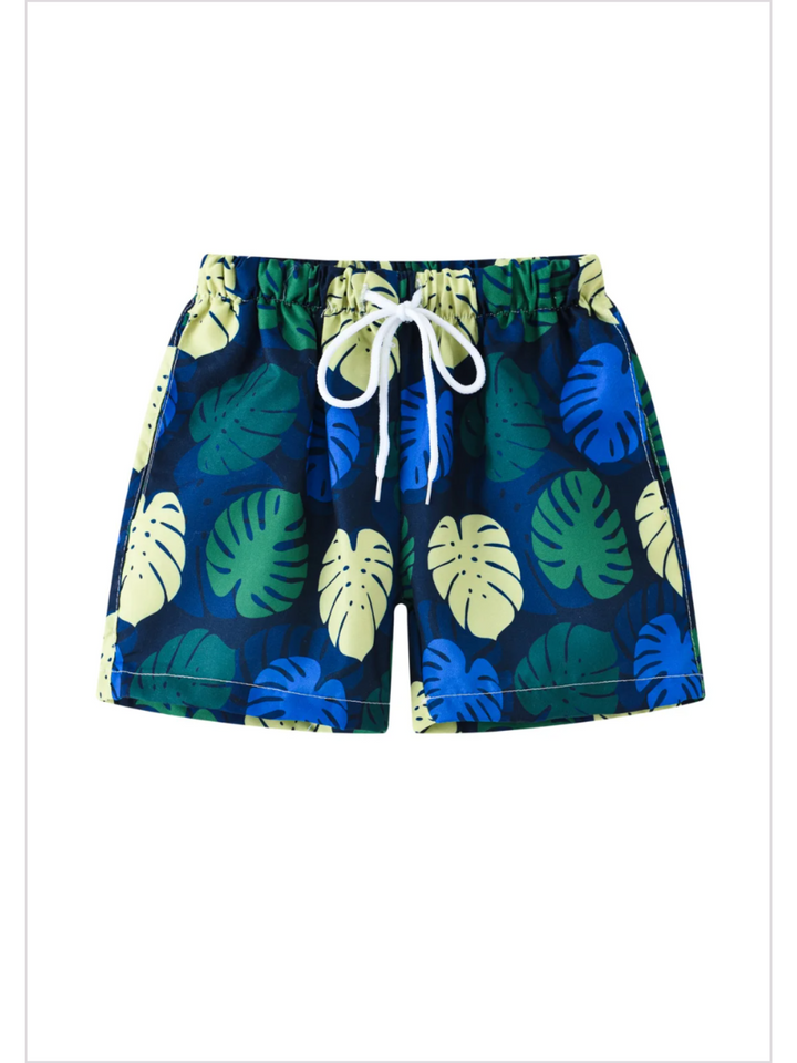 Boys Multicolor Swim Trunks | Mia Belle Girls Summer Outfits