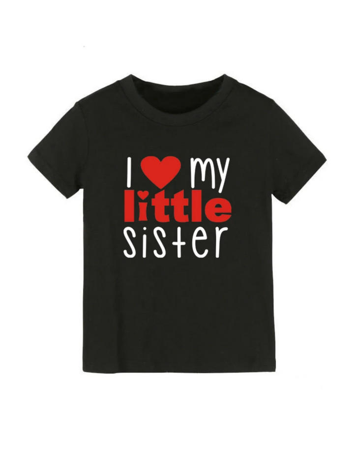 Girls I Love My Little Sister & I Love My Big Sister Matching T-Shirts