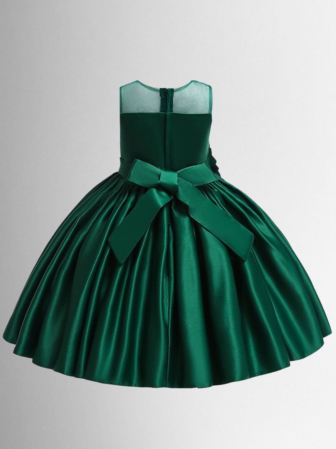 Little Girls Party Dresses | Silk Rosebud Holiday Princess Dress 