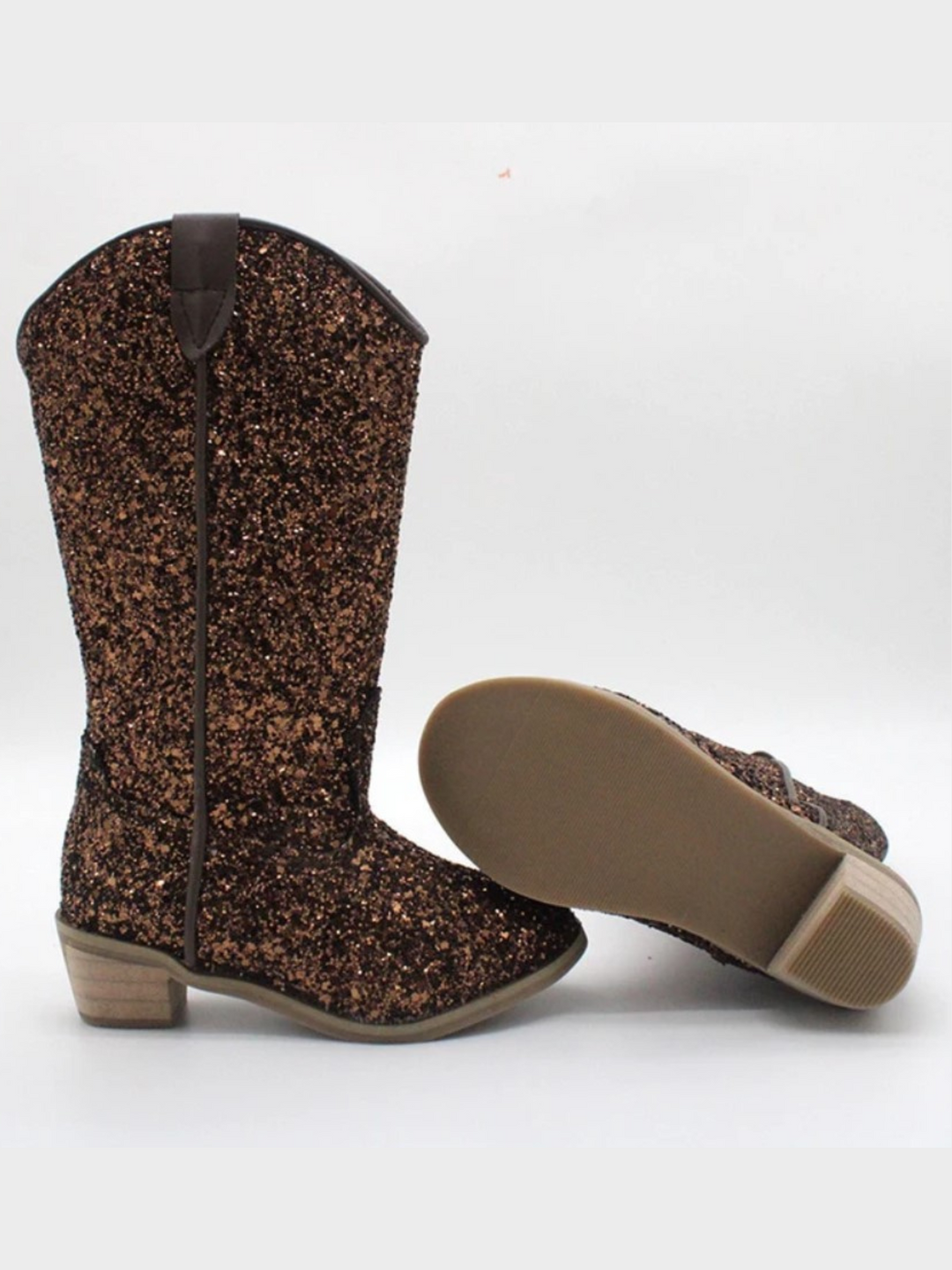 Kids Shoes By Liv & Mia | Girls Glittery Knee High Cowboy Boots 