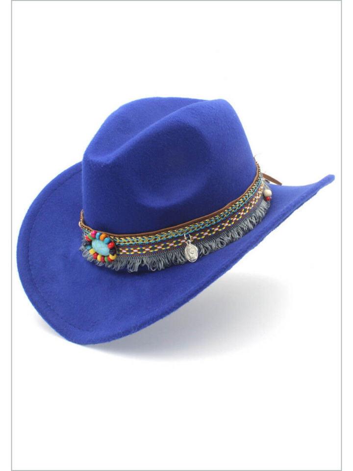 Kids Clothing Accessories | Little Girls Beaded Brim Cowboy Hat