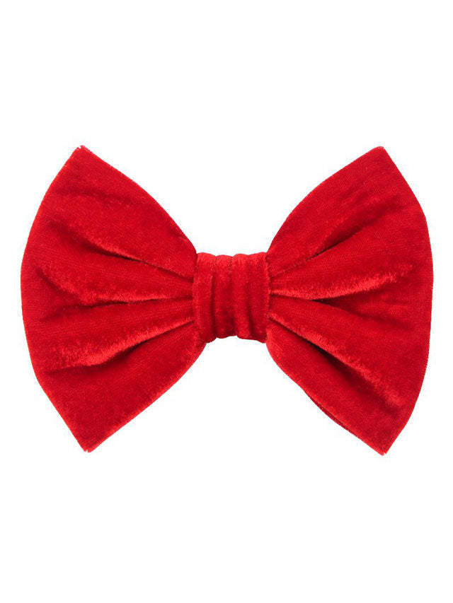 Girls Accessories | Vibrant Velvet Bow Hair Clip 5" - Mia Belle Girls