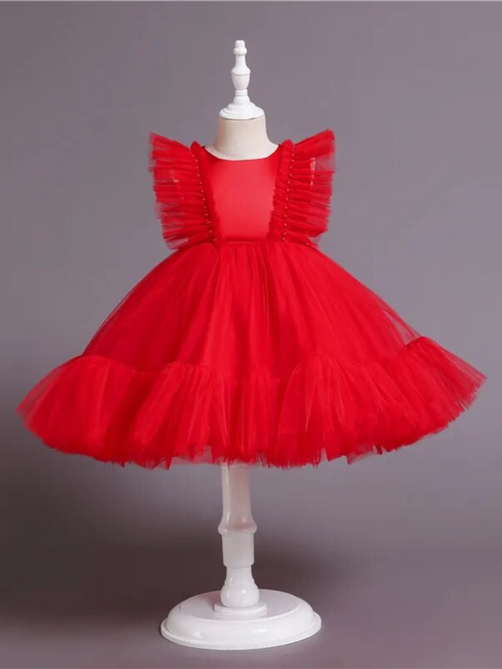 Mia Belle Girls Tulle Dress | Girls Winter Formal Dress