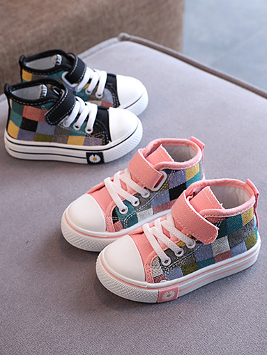 Back To School Shoes | Color Blocks Canvas Sneakers | Mia Belle Girls