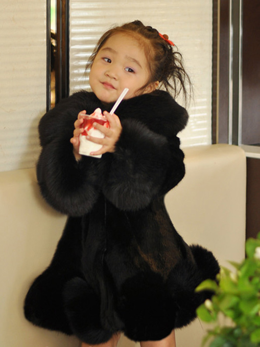 Toddler Clothing Sale | Black Plush Faux Fur Coat | Girls Boutique