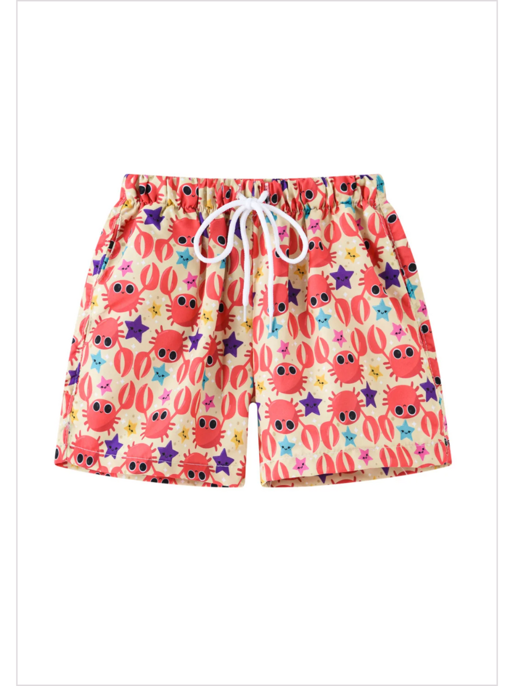 Boys Multicolor Swim Trunks | Mia Belle Girls Summer Outfits