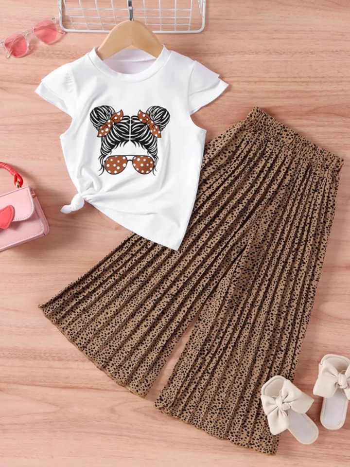 Mia Belle Girls Pleated Pants Set | Girls Summer Outfits