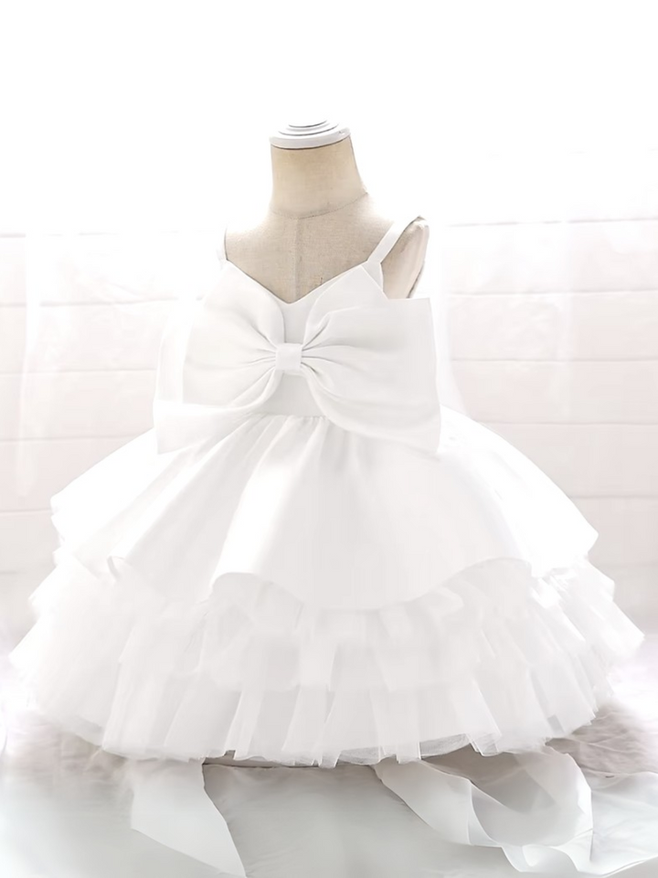 Elegant  Bow Layered Tulle Party Dress