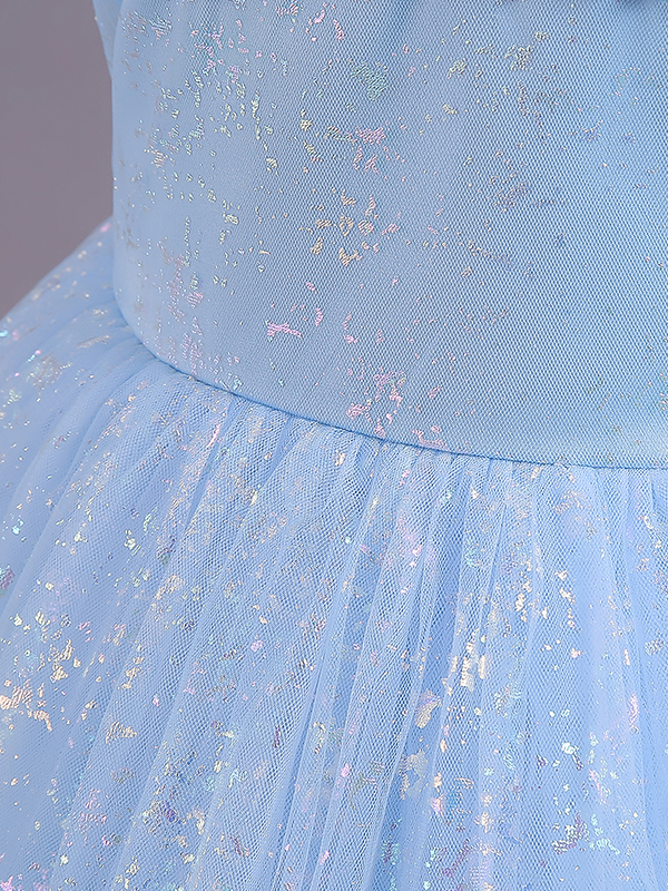 Luxury Blue Glitter Gown | Little Girls Formal Dress - Mia Belle Girls