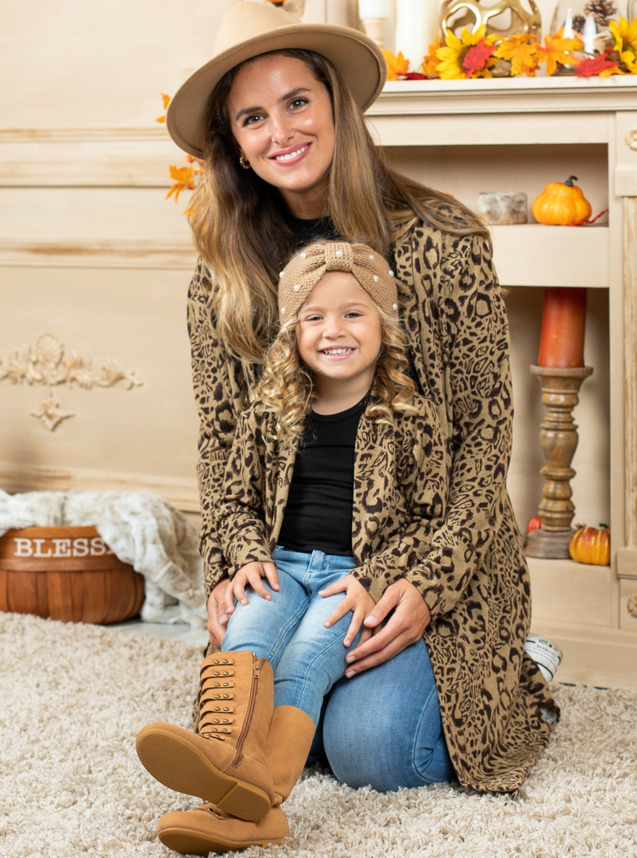 Girls leopard print cardigan best sale