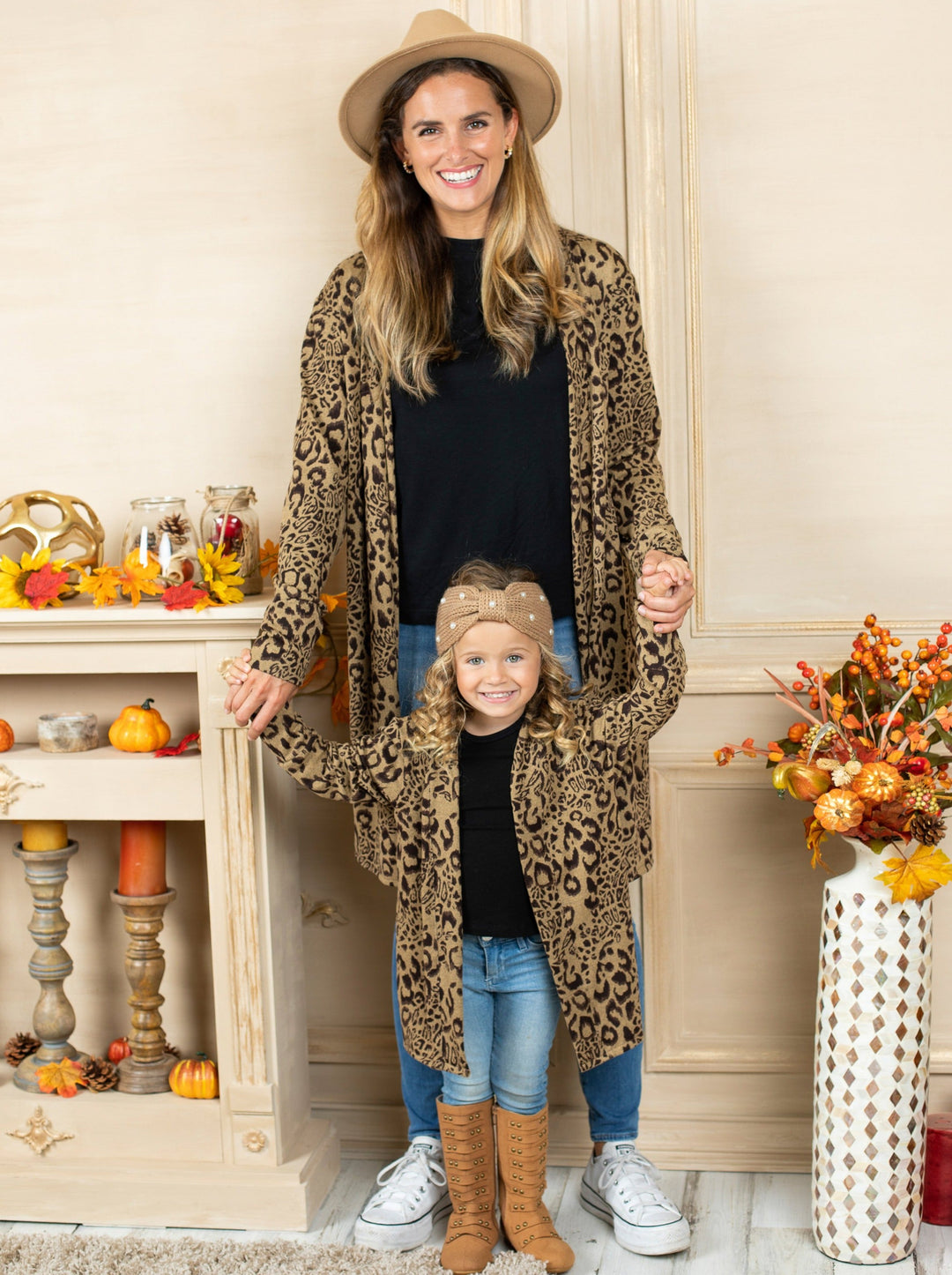 Mommy & Me Cardigans | Large Leopard Print Cardigan | Mia Belle Girls