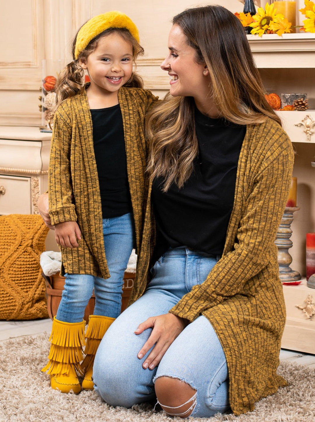 Mommy and Me Matching Sweaters | Oversized Cardigans | Mia Belle Girls