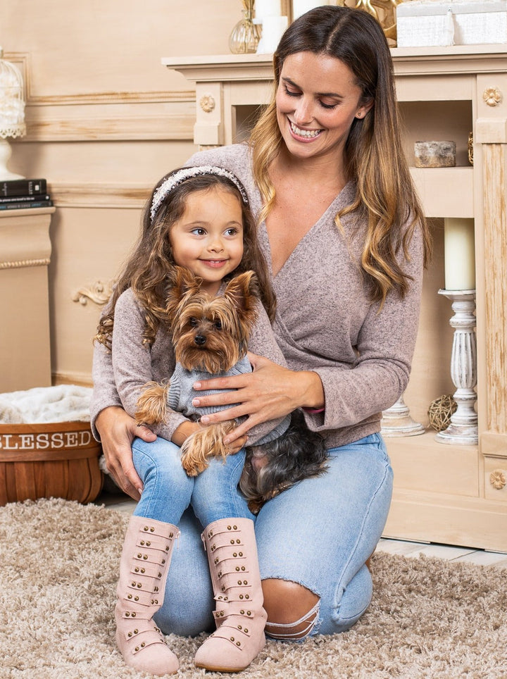 Mommy and Me Matching Tops | Long Sleeve Wrap Top | Mia Belle Girls