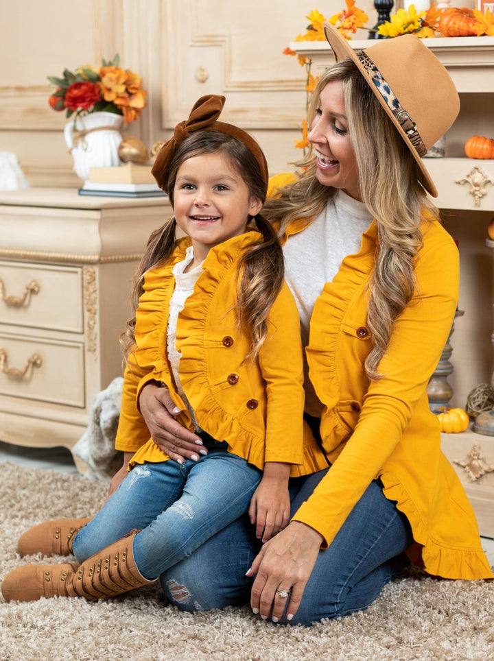 Mommy & Me Sweaters | Matching Ruffled Cardigans |  Mia Belle Girls