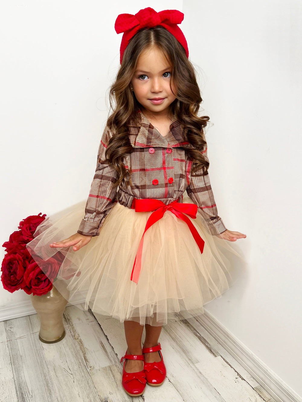 Girls Preppy Chic Dress | Plaid Blazer Tutu Dress | Mia Belle Girls