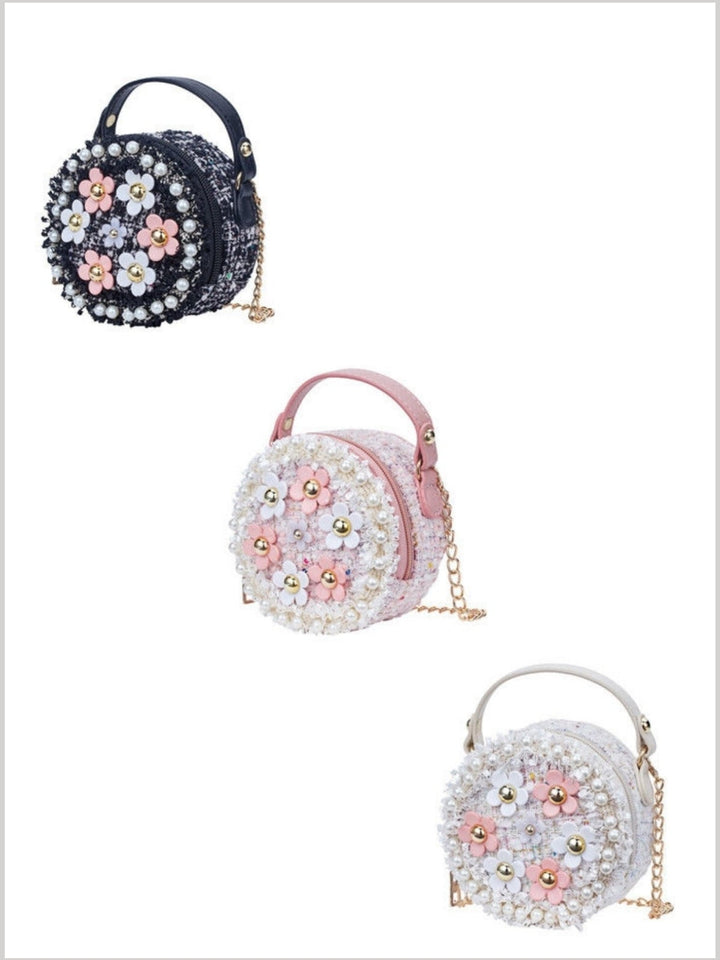 Mia Belle Girls Round Floral Crossbody Bag | Girls Accessories