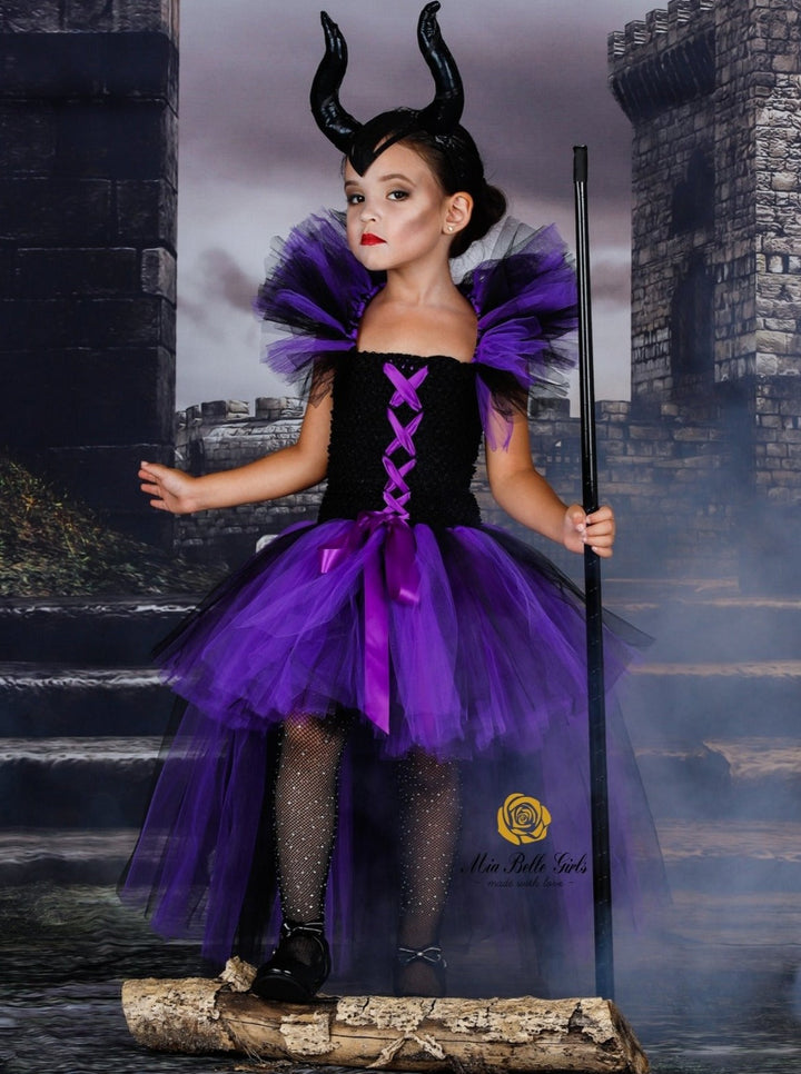 Girls Halloween Costumes | Maleficent Inspired Dress - Mia Belle Girls