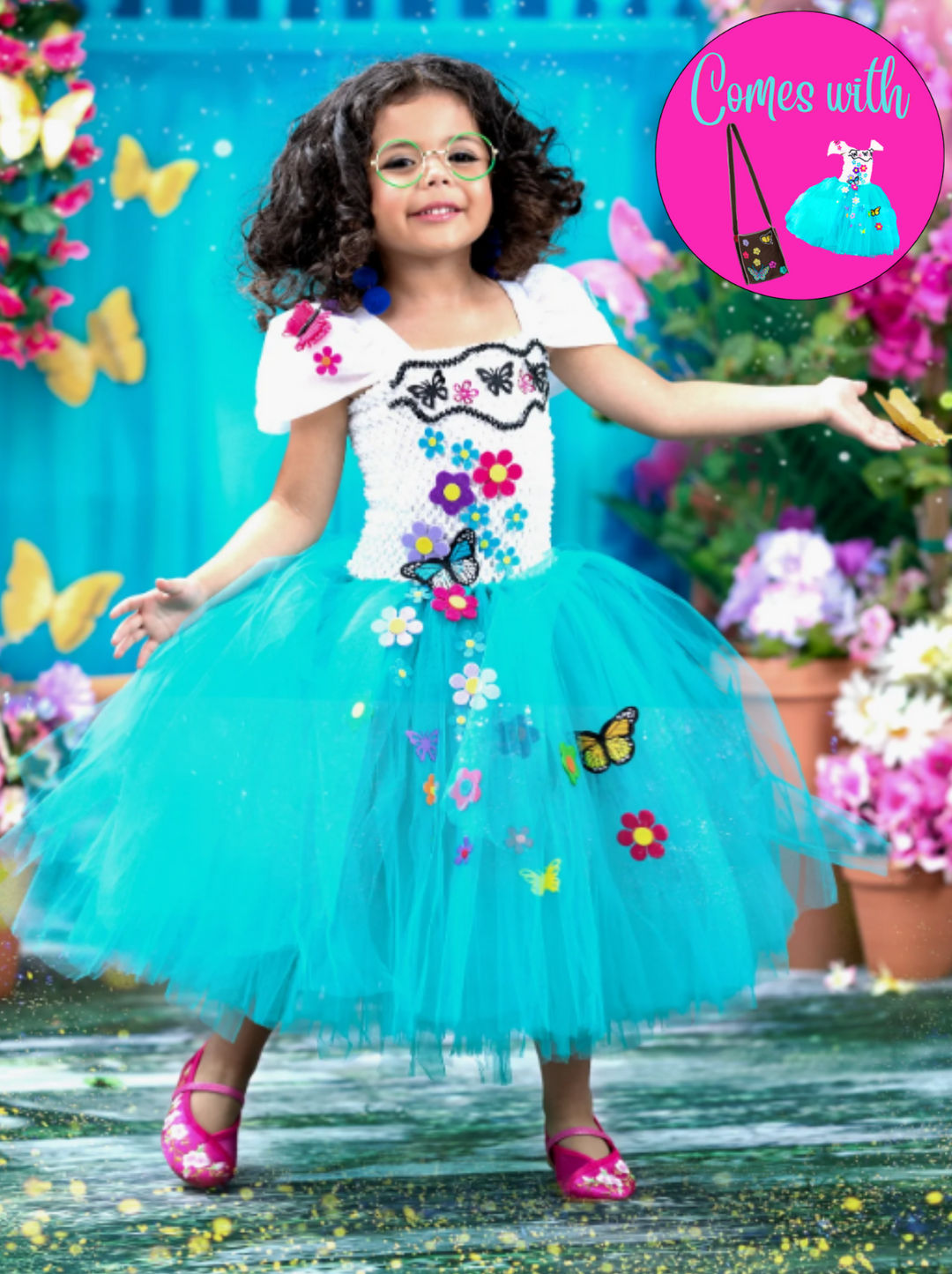 Halloween Costumes | Encanto Inspired Mirabel Tutu Dress | Mia Belle Girls