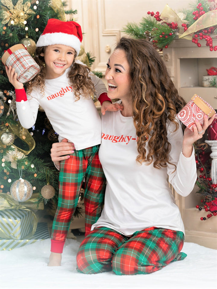 Mommy and Me Matching Pajamas |Naughty-ish Pajama Set |Mia Belle Girls