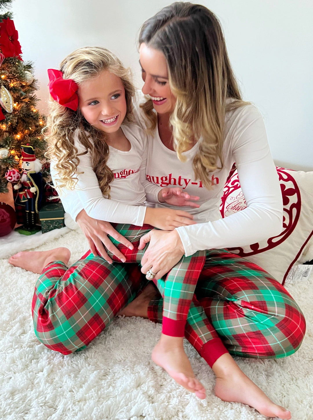 Mommy and Me Matching Pajamas |Naughty-ish Pajama Set |Mia Belle Girls