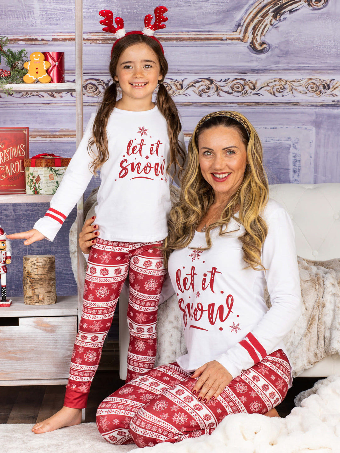 Mommy and Me Matching Pajamas | Let It Snow Pajamas | Mia Belle Girls