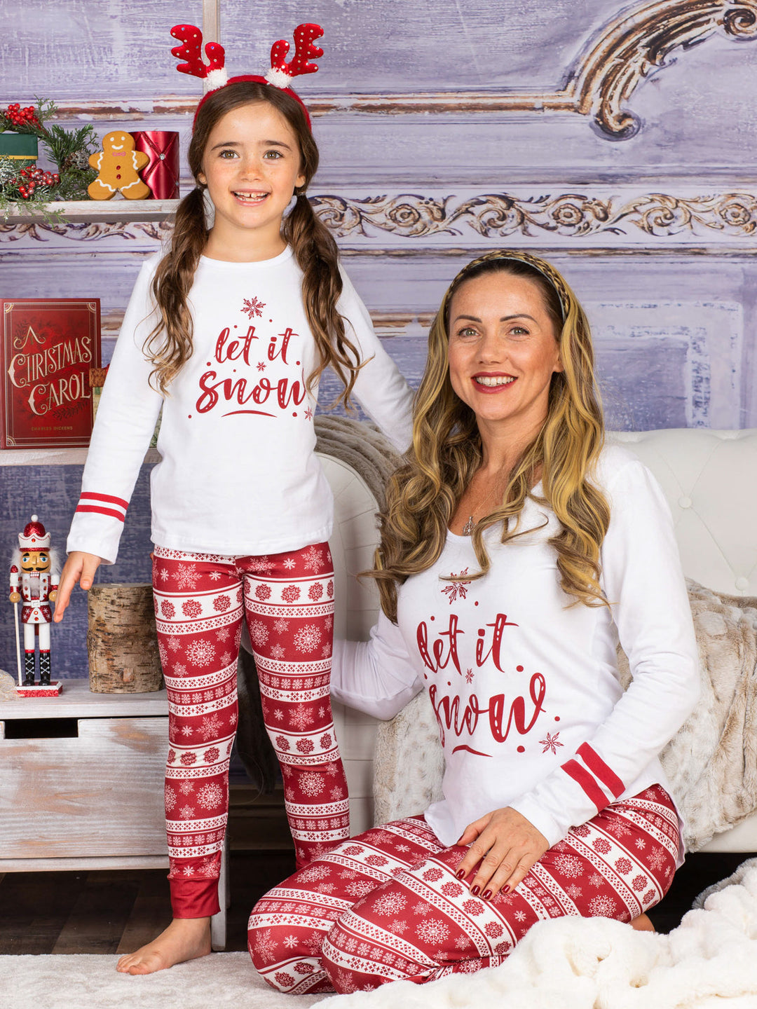 Mommy and Me Matching Pajamas | Let It Snow Pajamas | Mia Belle Girls