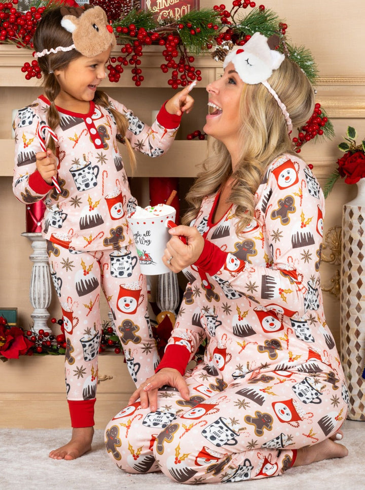 Mommy and Me Matching Christmas Pajamas | Cookie Print Pajama Set