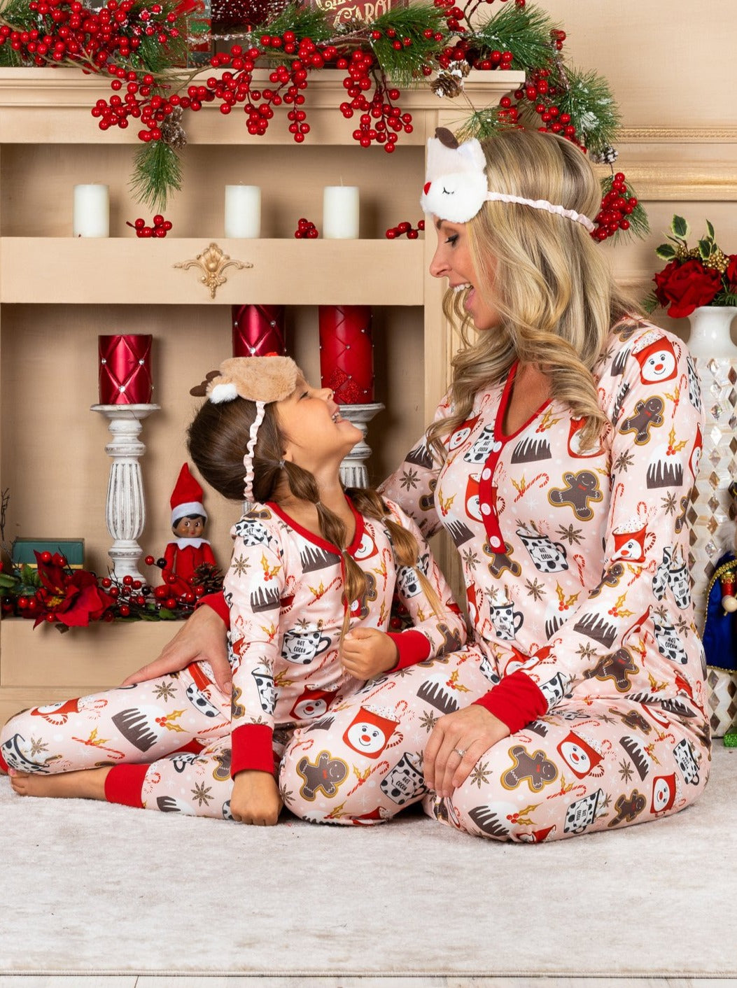 Mommy and Me Matching Christmas Pajamas | Cookie Print Pajama Set