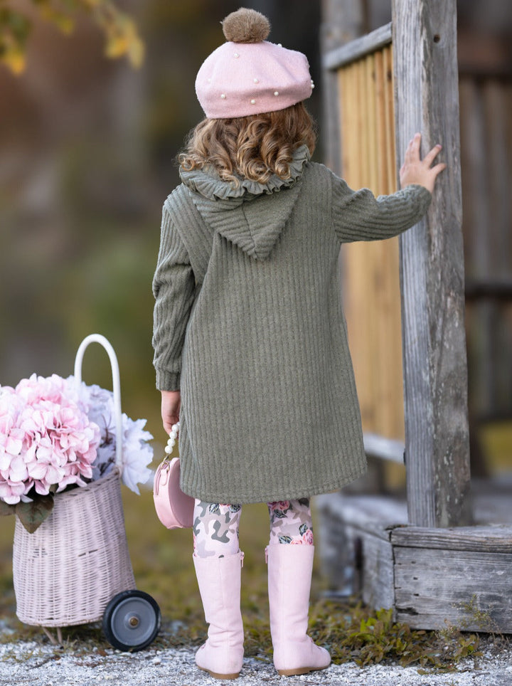 Cozy Woodland Hooded Tunic and Camouflage Legging Set