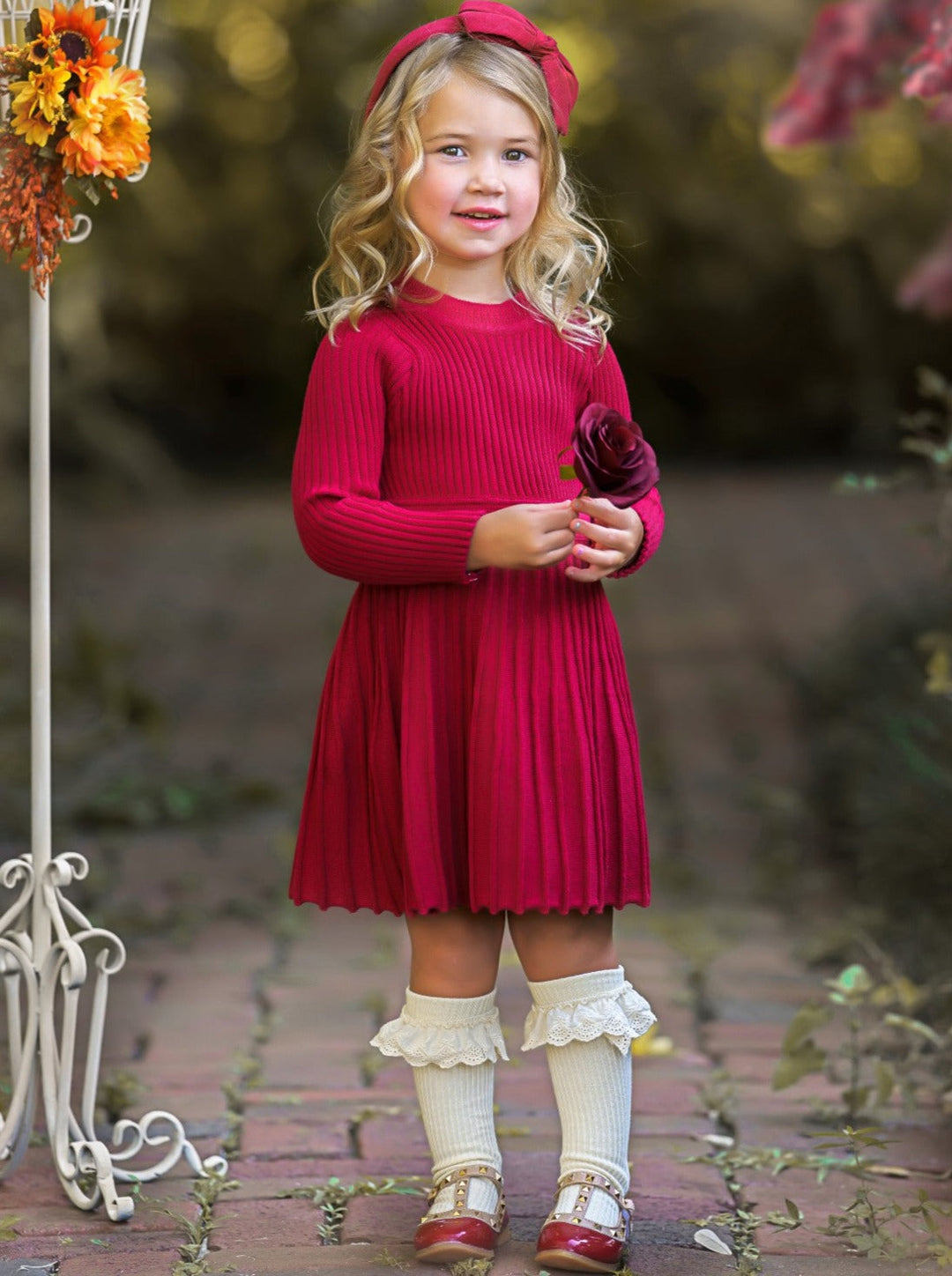 Girls Preppy Chic Dresses | Rib Knit Sweater Dress | Mia Belle Girls