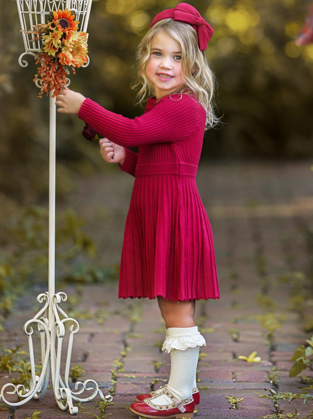 Girls Preppy Chic Dresses | Rib Knit Sweater Dress | Mia Belle Girls