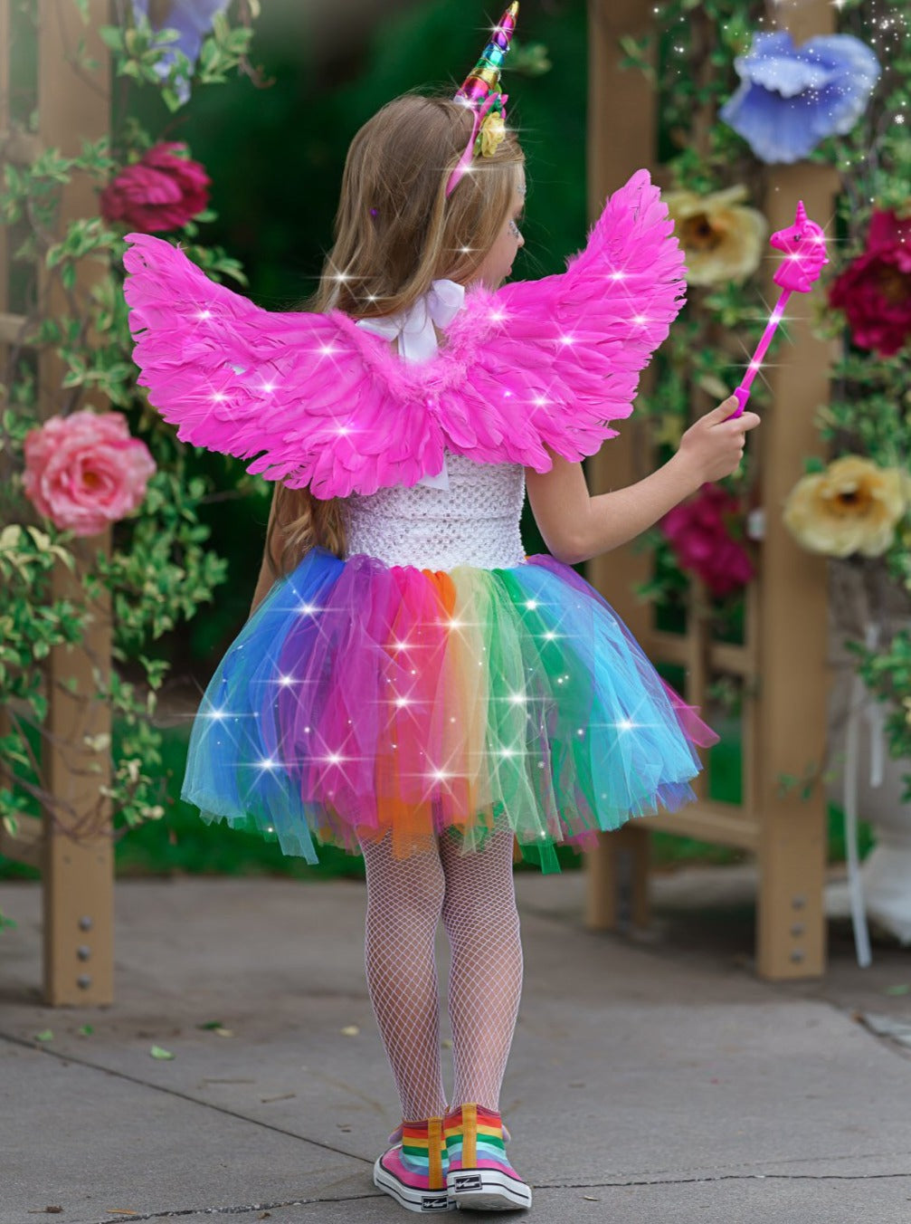 Girls Halloween Costumes | LED Unicorn Fairy Light Up Tutu Dress