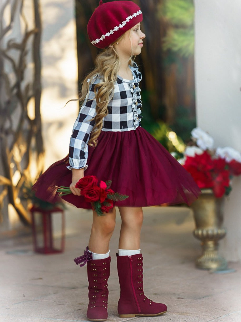 Preppy Girls' Clothing | Plaid Ruffled Tutu Dress - Mia Belle Girls