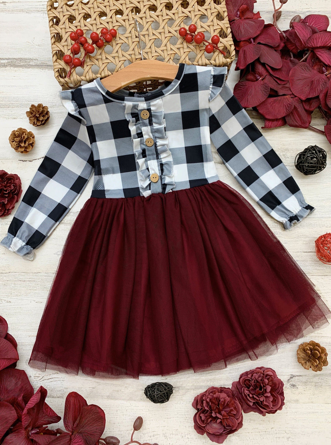 Preppy Girls' Clothing | Plaid Ruffled Tutu Dress - Mia Belle Girls