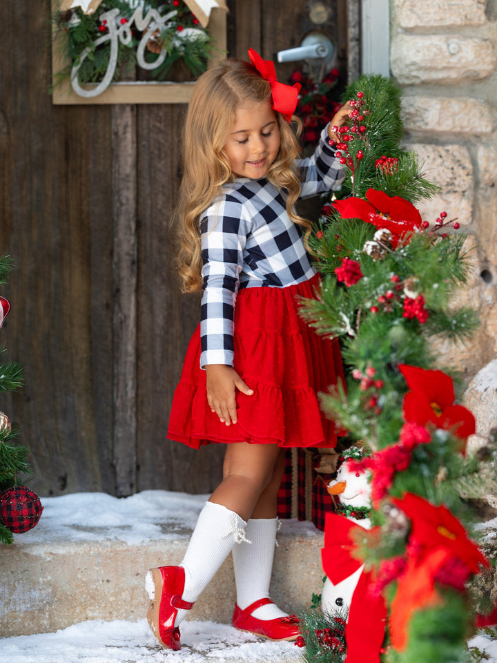 Plaid-Tastic Winter Tutu Dress