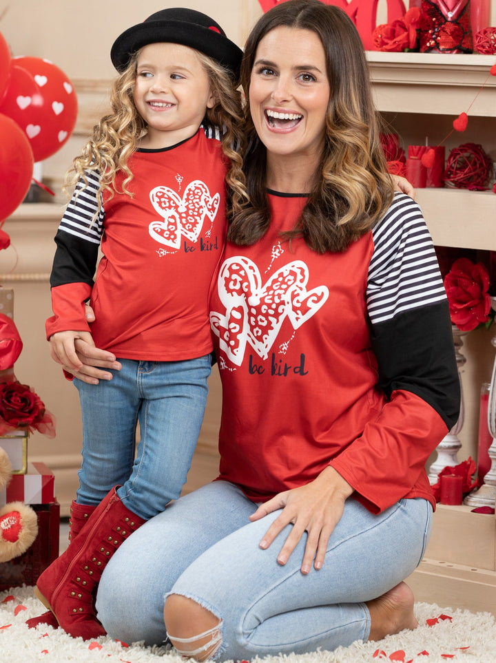 Mommy & Me Matching Tops | Be Kind Heart Graphic Print Tops