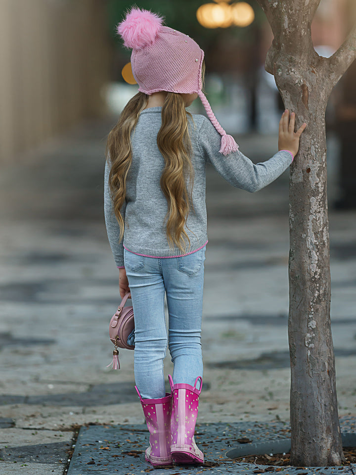 Sweaters & Cardigans | Rainbow Cloud Pocket Cardigan | Mia Belle Girls