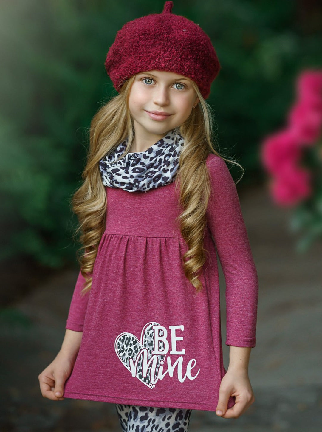 Toddler Valentine's Clothes | Girls Be Mine Tunic, Scarf & Legging Set