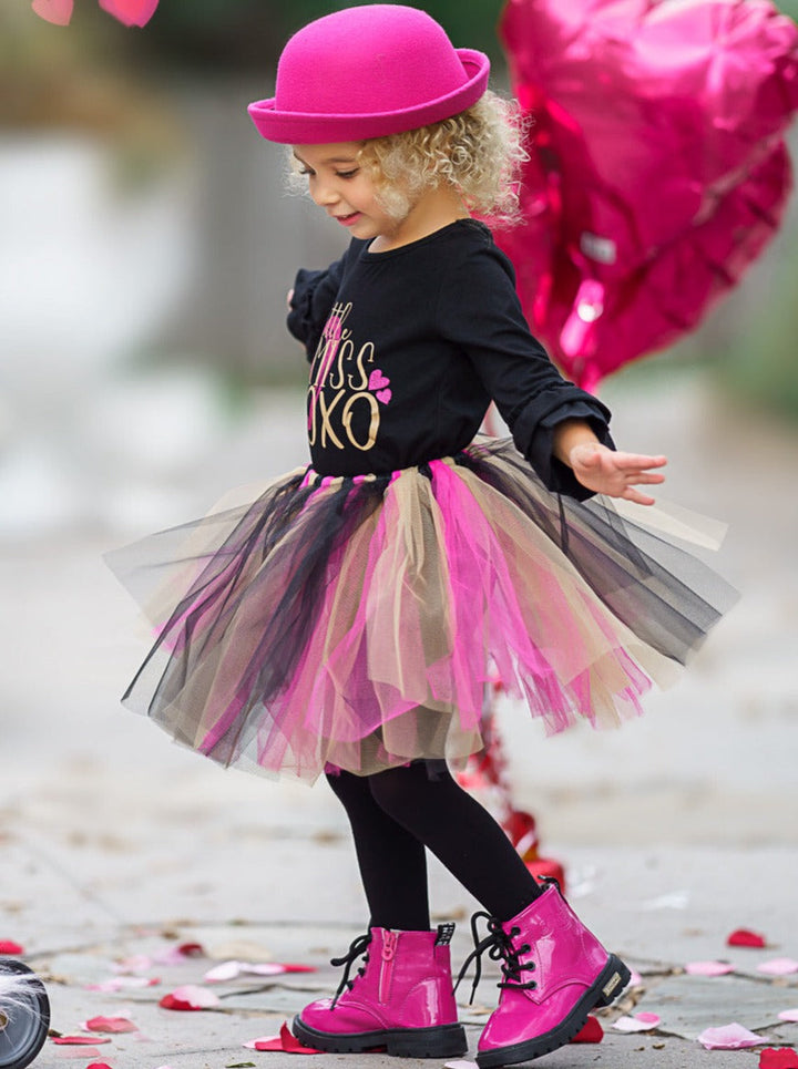 Toddler Valentine's Clothes | Little Miss XOXO Top & Tutu Skirt Set