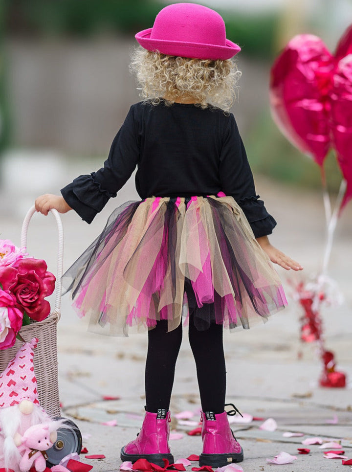 Toddler Valentine's Clothes | Little Miss XOXO Top & Tutu Skirt Set